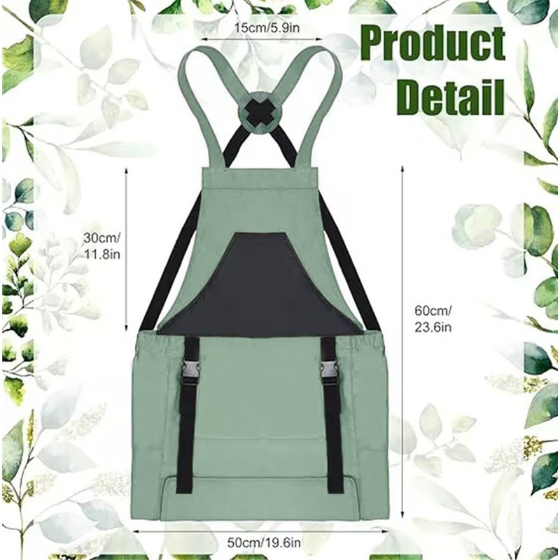 Elfzone Harvesting Apron - Gardening Aprons with Pockets,with Pockets for