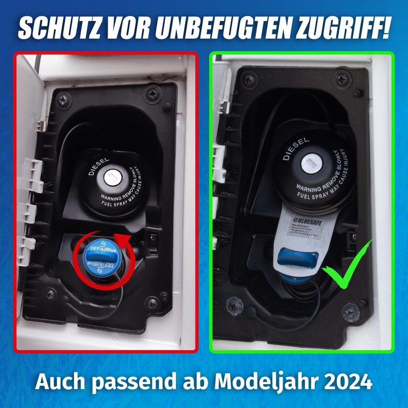 AdBlue Secure Fuel Tank Cap, Black