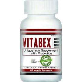 Vitabex Hierro | Suplemento de Hierro | Probióticos | 60 Cápsulas Vegetarianas | ENVÍO GRATUITO