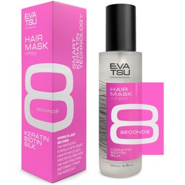EVATSU 8 SEC Hydrating Hair Mask Spray For Dry, Damaged Hair Deep Hair Treatment for Glossy, Moisturizes, Defrizzes & Detangles For Smooth, Silky Texture 6.75 oz