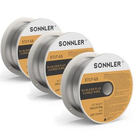 SONNLER .030 Flux Core Welding Wire, Mig Welding Wire, 2Lbs Low Splatter Mild Steel E71T-GS Wire Compatible With HF Fourney Harbor Welder(3 PACK)