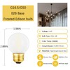 HOMOSUM Dimmable G16.5 Frosted Edison Bulb,6W E26 LED Bulb Equivalent