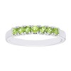 .925 Sterling Silver 1/3 Cttw Natural Green Peridot Gemstone August