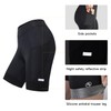 NUCKILY Ladies Padded Cycling Shorts Black with Pockets Lightweight Breathable
