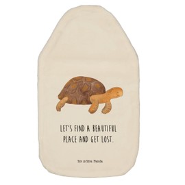 Mr. & Mrs. Panda Hot Water Bottle Turtle Marching - Gift, Sea, Bed Bottle, Motivation, Heat Cushion, Sea Animals, Hot Water Bottle with Cover