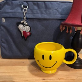 Popfizzy Double Heart Keychain Accessories for Women and Girls, Valentine's Day Backpack Key Chain, Bag Charms, Heart Gifts