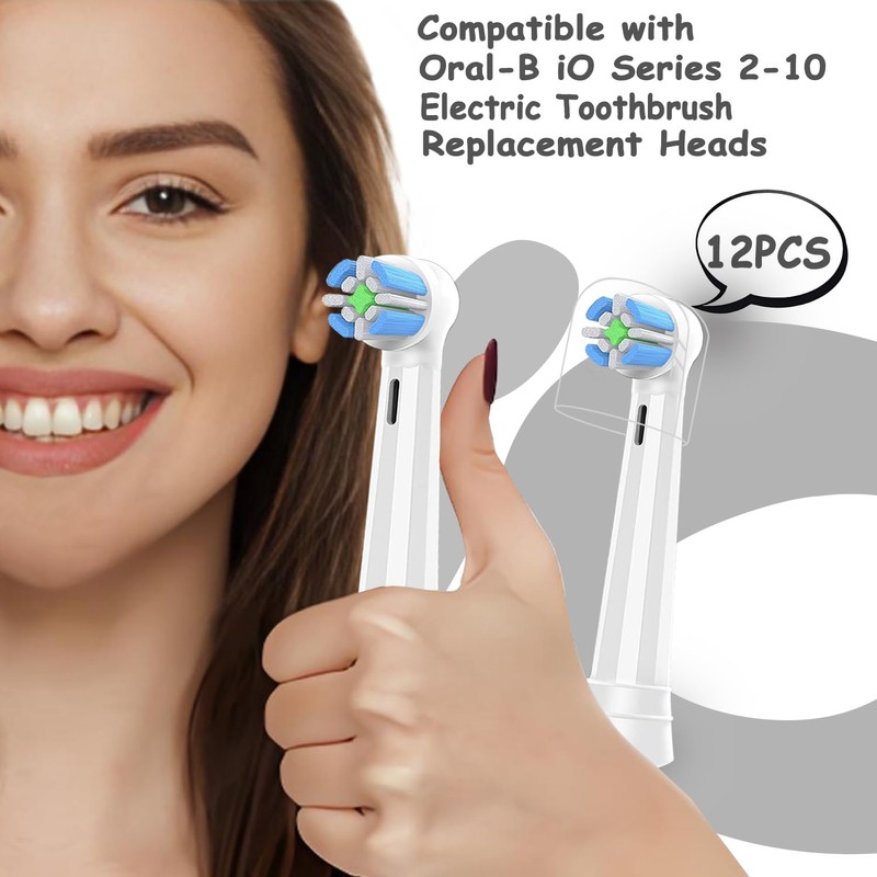 12 PCS iO Toothbrush Replacement Heads Compatible with Oral B