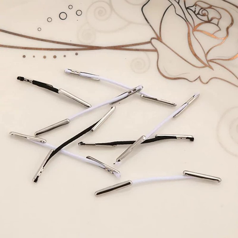 GSHLLO 100 PCS Metal Barbs Elastic Barbed Cord Fastener Cord