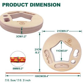 MonkeyTail Hangboard Fingerboard Climbing Rings Finger Strength Device for Pull-Ups Grip Strength Training Indoor and Outdoor Double-Sided Non-Slip Portable