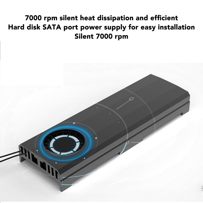 M.2 NGFF NVME SSD Heatsink Quadruple Heat Dissipation 5V Fan