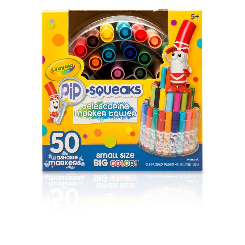 Crayola Pip Squeaks Washable Marker Set, 50 Classic Colors, Gift