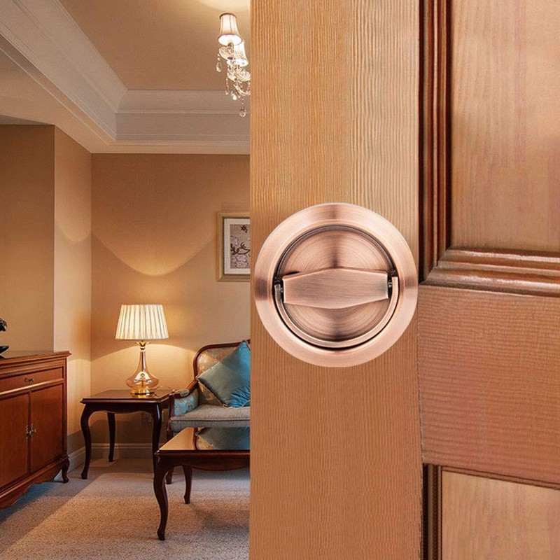 2PCS Stainless Steel Square Recessed Cup Ring Flush Pull Handle