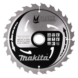Aparoli Makita Mak-Force B-32063 Circular Saw Blade 235 mm for Hand and Table Circular Saws