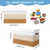 Mayniu Large Toy Box Chest with Divider, Sturdy Toy Storage