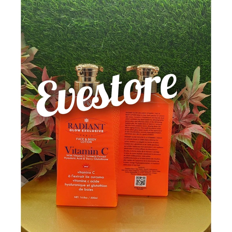 Radiant Glow Exclusive Vit.C & Tumeric Extra whitening body&face Lotionspf50