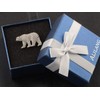 Alilang Women's Polar Bear Brooch Clear Crystals Christmas Winter Holiday