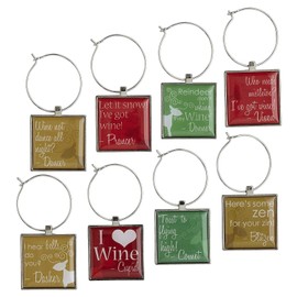 Pier 1 Imports Reindeer Drink Charm Set- (Set of 8)