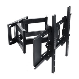 Henxlco Dual Arm Articulating Full Motion Tilt TV Wall Mount Swivel Bracket for Most 32 37 40 42 46 47 50 52 55 65", Some up to 70" Flat Screen Panel Plasma LCD LED TV with VESA up to 600x 400mm