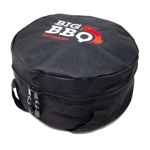ToCis Big BBQ Transport Bag for Dutch Oven Firepot | Universal transport and storage bag for barbecue kettle including accessory compartment | Colour: Black (suitable for 4.5 QT)