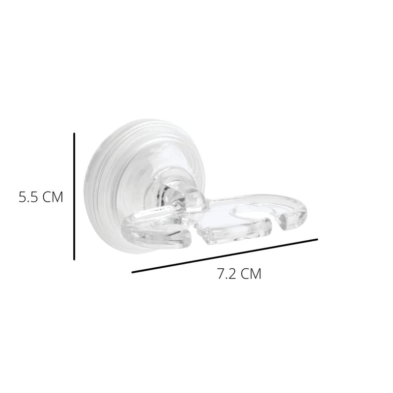 iDesign BPA-Free Plastic Bathroom Suction Toothbrush Holder - 2.75" x