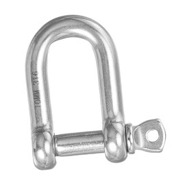 PATIKIL Screw Bolt Shackle M10 3/8 Inch 1411 lbs 316 Stainless Steel D Ring Shackle for Chains Wire Ropes Outdoor Silver