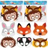 MustBeBonkers Cardboard Face Masks (Woodland, 12)