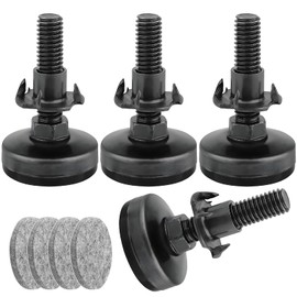 GIONAR 4 Pcs Adjustable Furniture Feet, T- Nut Kit 3/8”-16 Thread, Heavy Duty Leveling Feet for Tables, Chairs, Cabinets, Sofa Raisers, Supports 1320LBs, Adjustable Table Legs