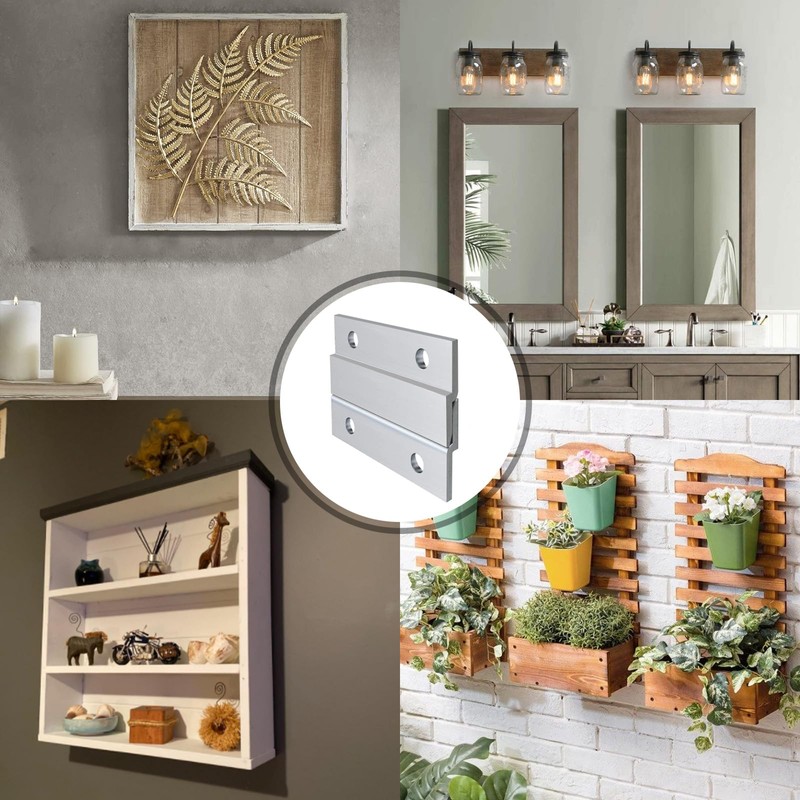 French Cleat Picture Hanger, Aluminum Z Hanger Interlocking Wall Mounting