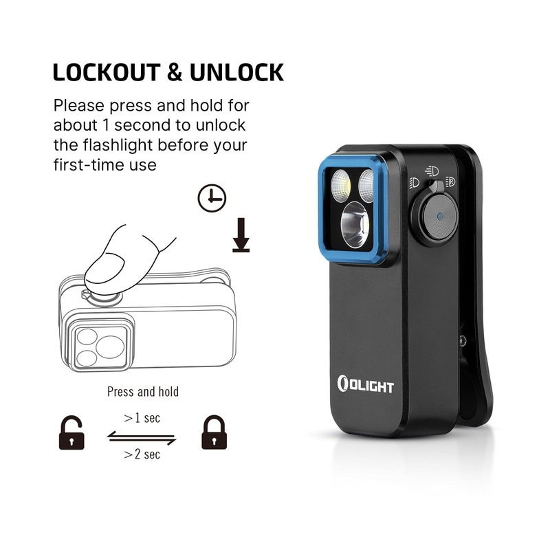 OLIGHT Oclip Pro Max Throw 120 Meters EDC Clip-on Light