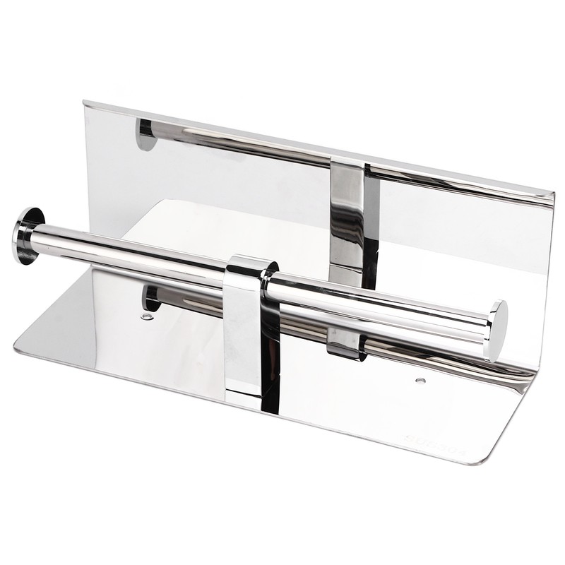 Toilet Paper Holder Dual End Wall Mounted Toilet Roll Holder