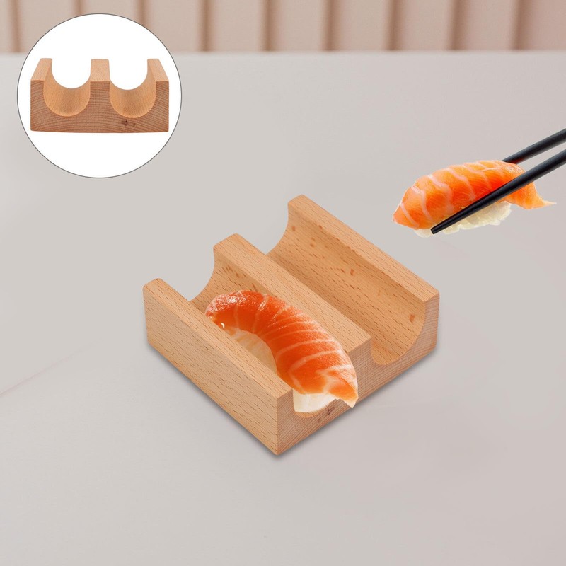 Kichvoe Sushi Taco Holder, Sushi Hand Roll Holder Wood Sushi