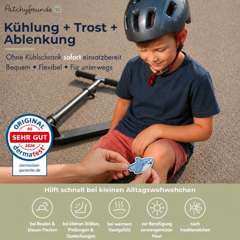 Hydrogel Cooling Plasters for Children from 2 Years, Instant Cooling