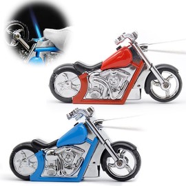 LEESENNE 2 Pack Red Blue Metal Torch Lighter Cool,Jet Flame Windproof Lighters,Jet Torch Adjustable,Refillable Butane Lighter,BBQ Candles Kitchen