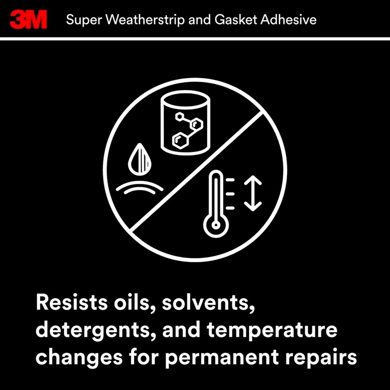 3M Super Weatherstrip and Gasket Adhesive, 08001, Yellow, 5 fl