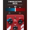 STRICH Polyphonic Octave Guitar Pedal,Digital 3-Mode Octave Shifter with Top/Both/Bottom