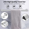 Newfun 10Pcs Brushed Nickel Bathroom Hardware Set - Includes 24&18inch