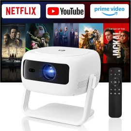 Xiapipro Native 1080P HD Projector 4K Support, WiFi 6, Bluetooth, Motorized Focus, Smart