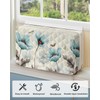 Spring Indoor Air Conditioner Covers, Retro Turquoise Flowers Floral Butterfly