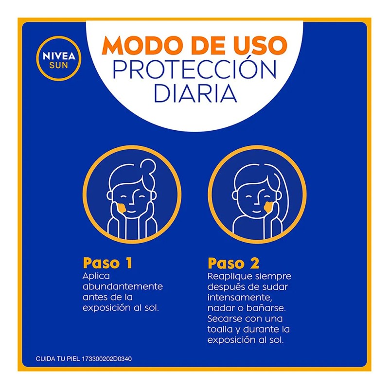 Protector Solar Facial NIVEA SUN Control Brillo Tono Medio, Cobertura