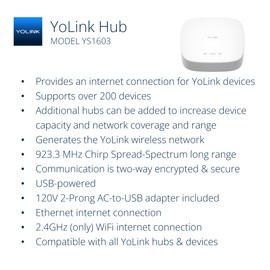 YoLink LoRa Smart Vibration Sensor & Hub Starter Kit: Hub & Smart Shock, Glass Break, Tamper, Movement Detector, Generator Running, Email/SMS/Push Alerts, 1/4 Mile Open Air Range, Alexa, IFTTT