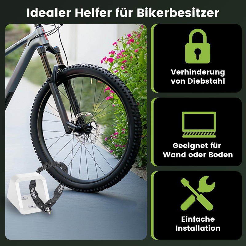 Poprkdre Bicycle Wall Anchor, 5 mm Thick Ground Anchor with
