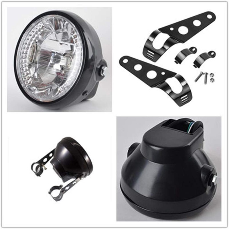 Krtopo 35W Motorcycle Headlight With Turn Signal Universal 7Inch Halogen
