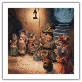 Christmas Cards Box of 16 - The Wind in the Willows Illustrated Designs by Chris Dunn - Winter Wildlife - 4 Each of 4 Designs - Eco-Friendly - Made in the UK