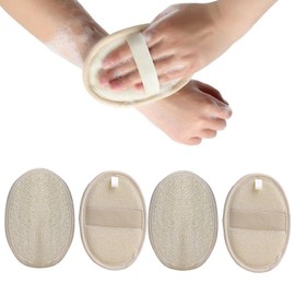 Leogony 4 PCS Exfoliating Sponge, Natural Loofah Sponge for Shower and Bath