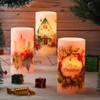 Retisee 3 Pcs Farmhouse Christmas Flameless Candles with Remote Rustic