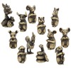 12Pcs Incense Holder Retro Zodiac Household Alloy Home Decoration for