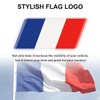 QEDBOJE 2 pcs French Flag Aluminium Badge Grille Badge Sticker