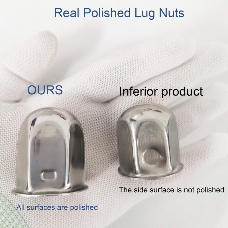 Upgraded 8Pcs Lug Nuts with Adapter(Extender) for hightall 16“ 8