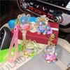 GINZER Kawaii Bracelet Quicksand Keychain Liquid Floating Bear Cute Keychains