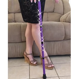 Unbranded Faux Rhinestone Purple Folding Cane.  Sparkling, diamanté, one of a kind gift. - ADJUSTABLE